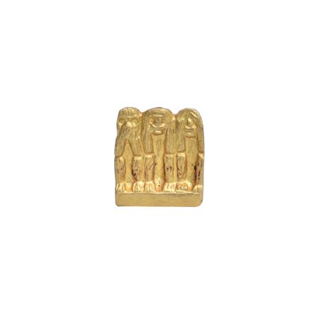 Golden Brass Three Monkey Agarbatti Holder Stand
